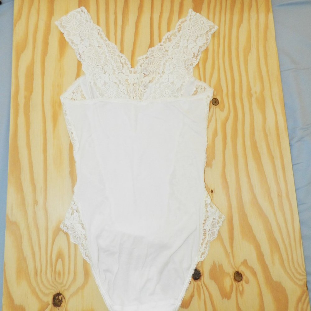 Body Suit with Lace Inserts - Picture 2 of 6
